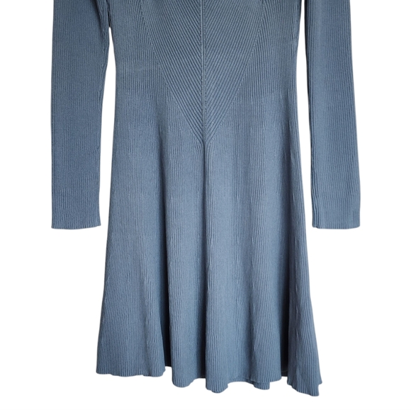 Michael Kors Blue Long Sleeve Flattering Skirt Dress Size M - Picture 7 of 12